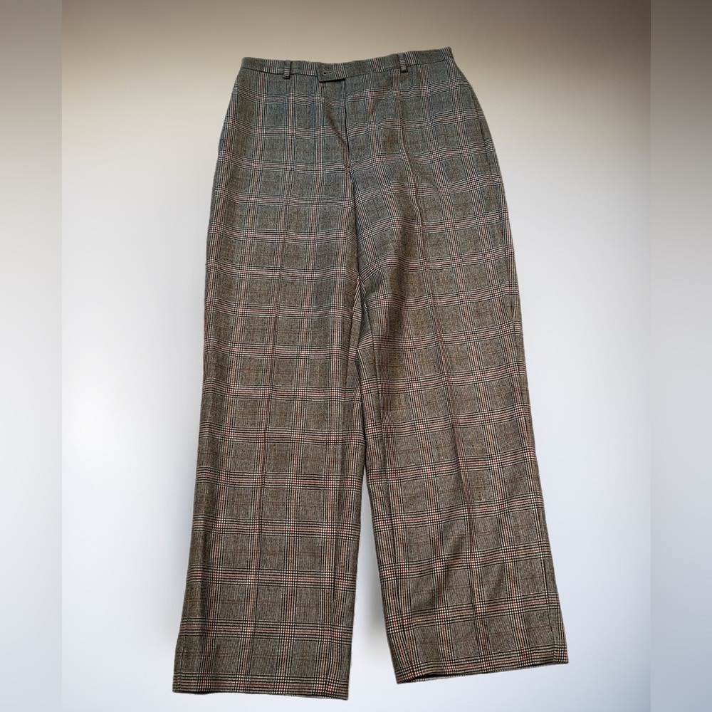 Vintage houndstooth wool trousers